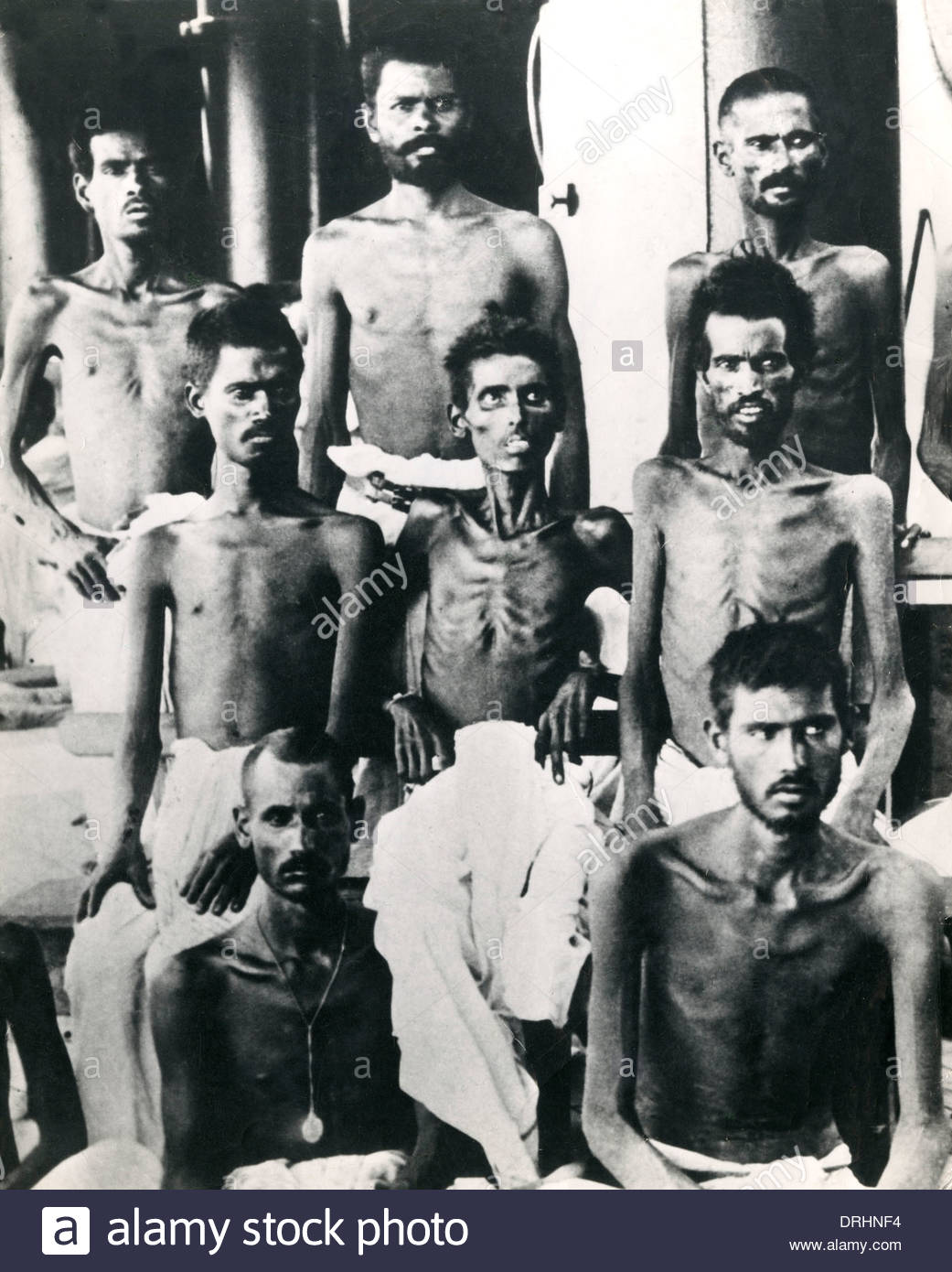 Starving Indian soldiers at siege of Kut, 1916.