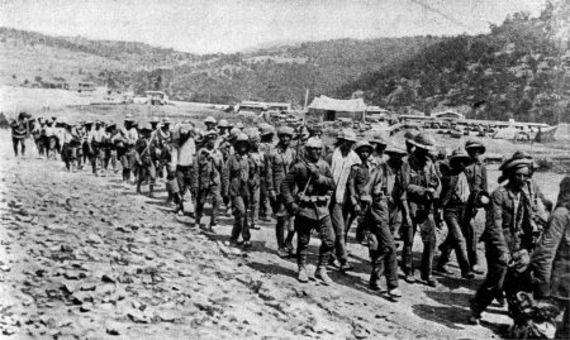 British POWs at Kut, April 1916.