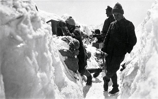 Snow and ice a big factor on Italian Fronts.