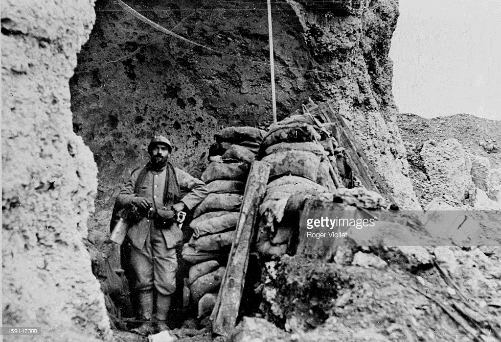French defender at Fort Vaux, near Verdun, June 1916.