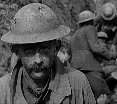 A captured soldier suffering from Shell Shock, The Somme; ca. 1916