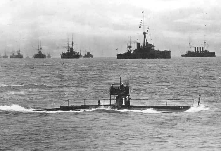 British ships in blockade of Germany, date and place uncertain.