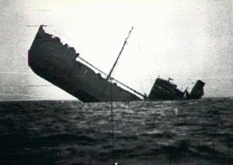 Ship sunk by German U-boat, date and place uncertain.
